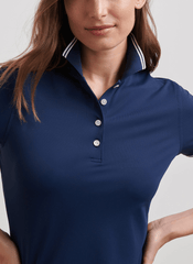 Peter Millar Polos Peter Millar - Women's Canterbury Tipped Sport Mesh Polo - Navy/White