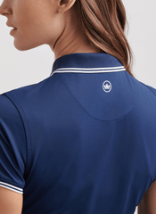 Peter Millar Polos Peter Millar - Women's Canterbury Tipped Sport Mesh Polo - Navy/White