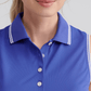 Peter Millar Polos Peter Millar - Women's Canterbury Tipped Sport Mesh Sleeveless Polo - Pacific Blue/White
