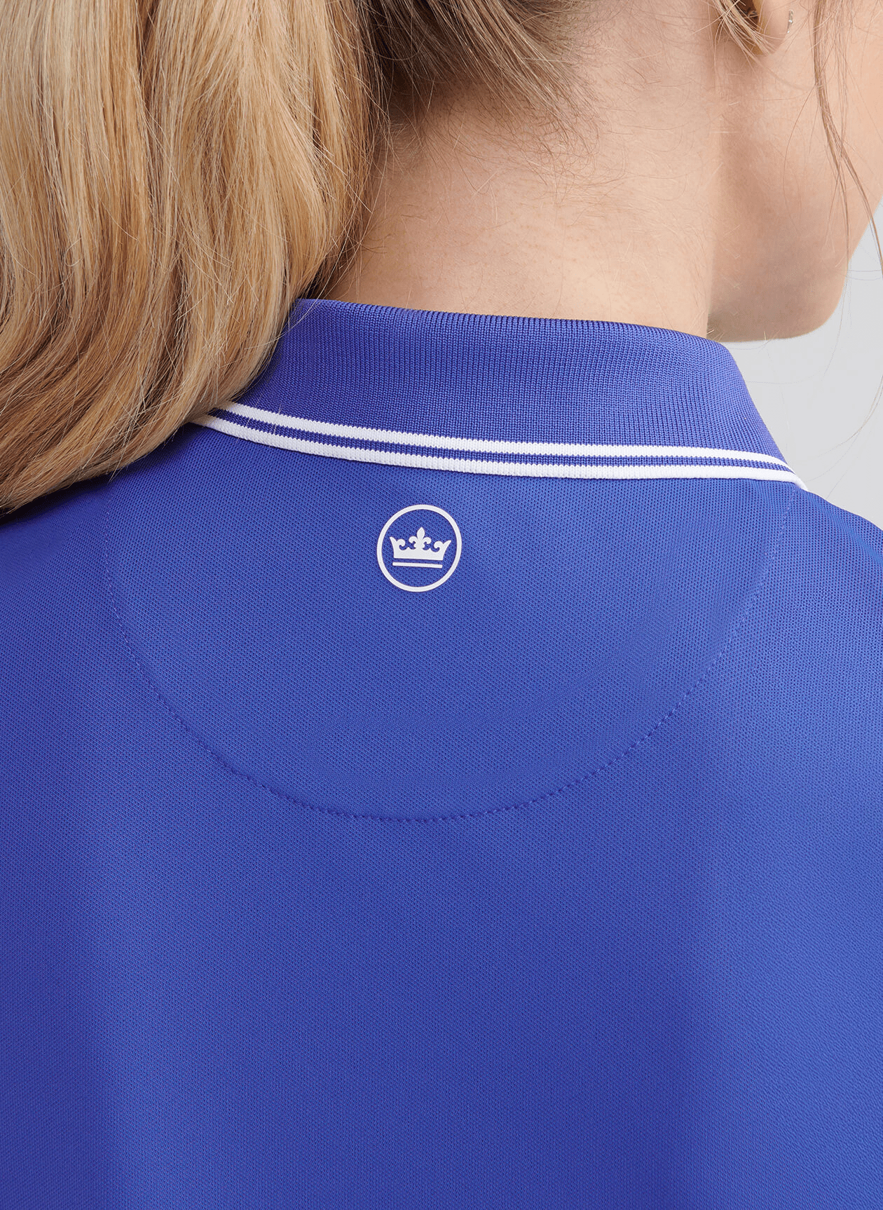 Peter Millar Polos Peter Millar - Women's Canterbury Tipped Sport Mesh Sleeveless Polo - Pacific Blue/White