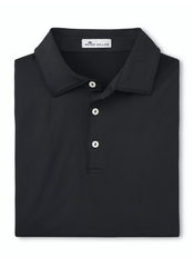 Peter Millar Polos M / Black Peter Millar - Men's Solid Performance Polo w/ Self Collar - Black