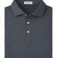 Peter Millar Polos S / Iron Peter Millar - Men's Solid Performance Polo w/ Self Collar