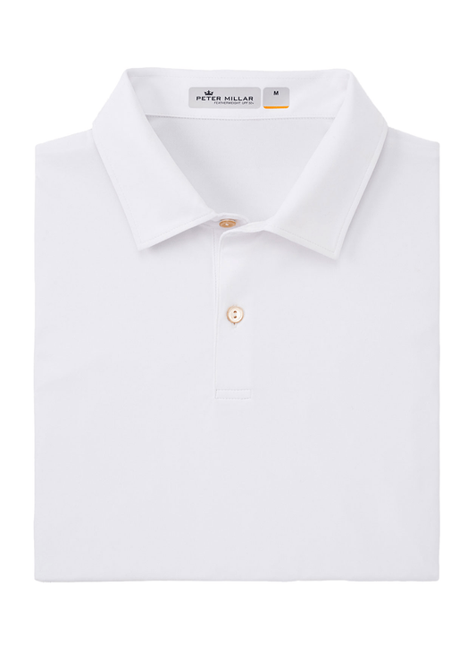Peter Millar Polos S / White Peter Millar - Men's Featherweight Mélange Performance Polo - White