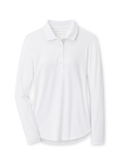 Peter Millar Polos S / White Peter Millar - Women's Opal Long-Sleeve Stretch Jersey Polo - White