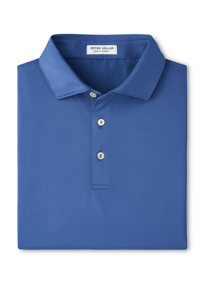Peter Millar Polos S / Windsor Blue Peter Millar - Men's Solid Performance Polo w/ Self Collar