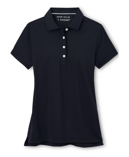 Peter Millar Polos XS / Black Peter Millar - Women's Button Polo - Black