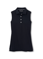 Peter Millar Polos XS / Black Peter Millar - Women's Sleeveless Banded Button Polo
