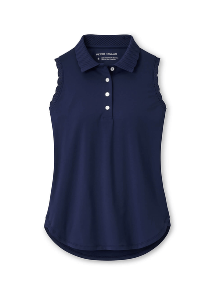 Peter Millar Polos XS / Navy Peter Millar - Women's Opal Sleeveless Stretch Jersey Polo - Navy