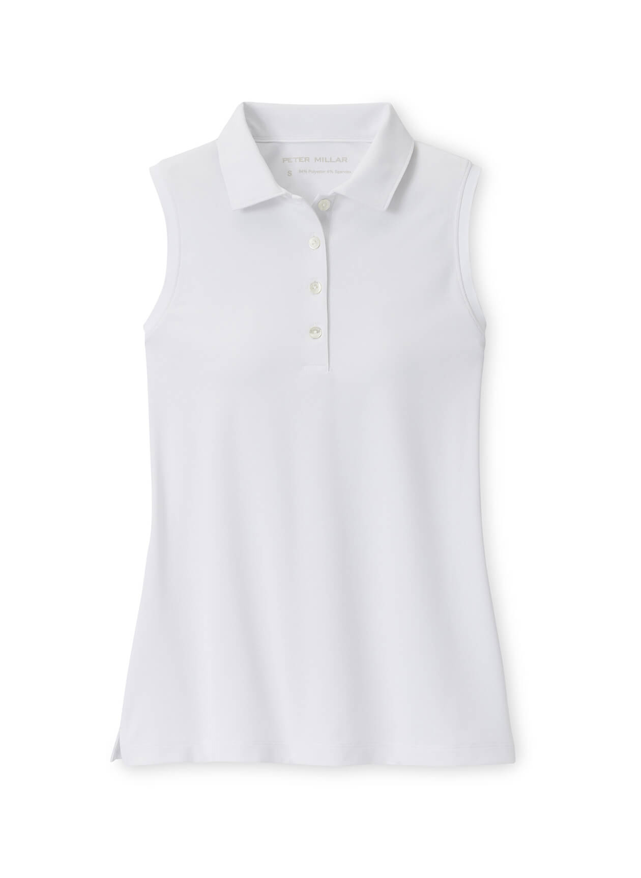 Peter Millar Polos XS / White Peter Millar - Women's Banded Sport Mesh Sleeveless Polo - White