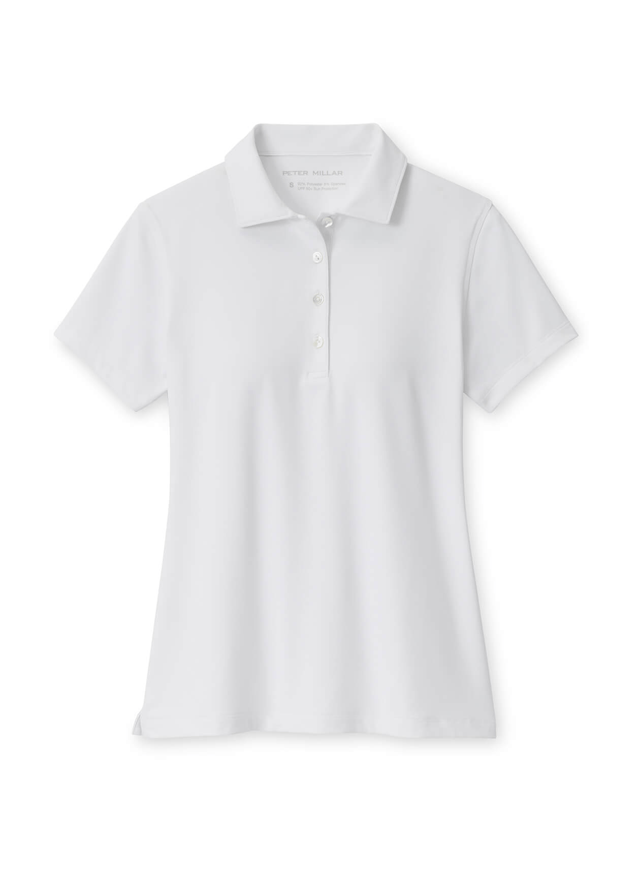 Peter Millar Polos XS / White Peter Millar - Women's Short-Sleeve Button Polo