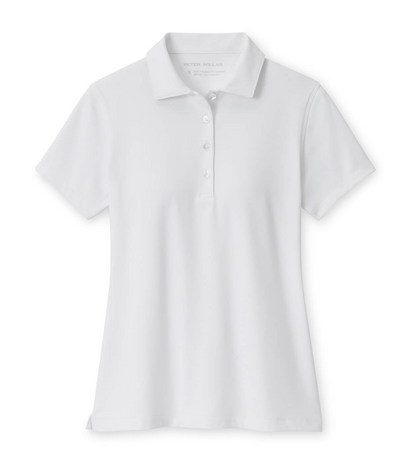 Peter Millar Polos XS / White Peter Millar - Women's Short-Sleeve Button Polo