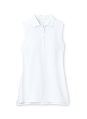 Peter Millar Polos XS / White Peter Millar - Women's Sleeveless Banded Button Polo