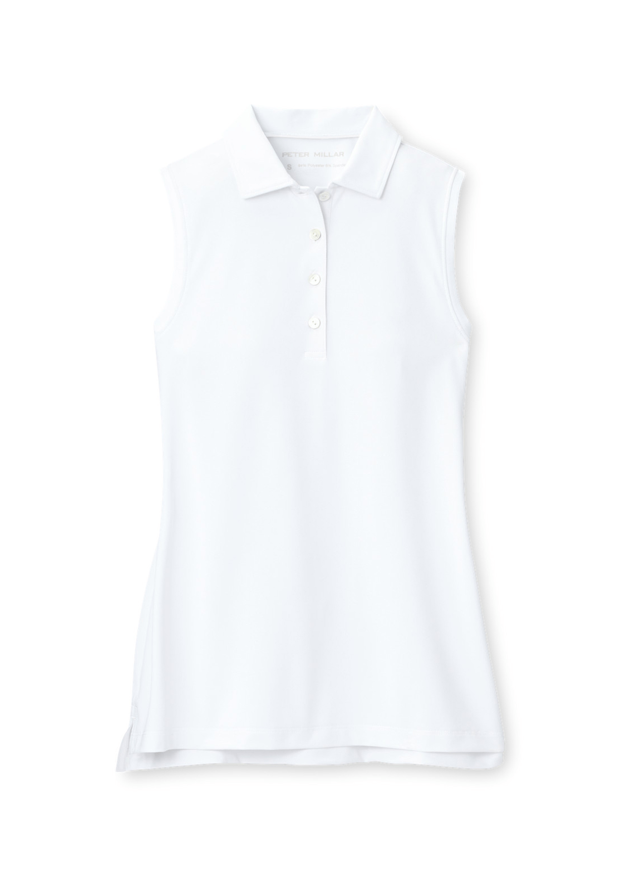 Peter Millar Polos S / White Peter Millar - Women's Sleeveless Banded Button Polo - White