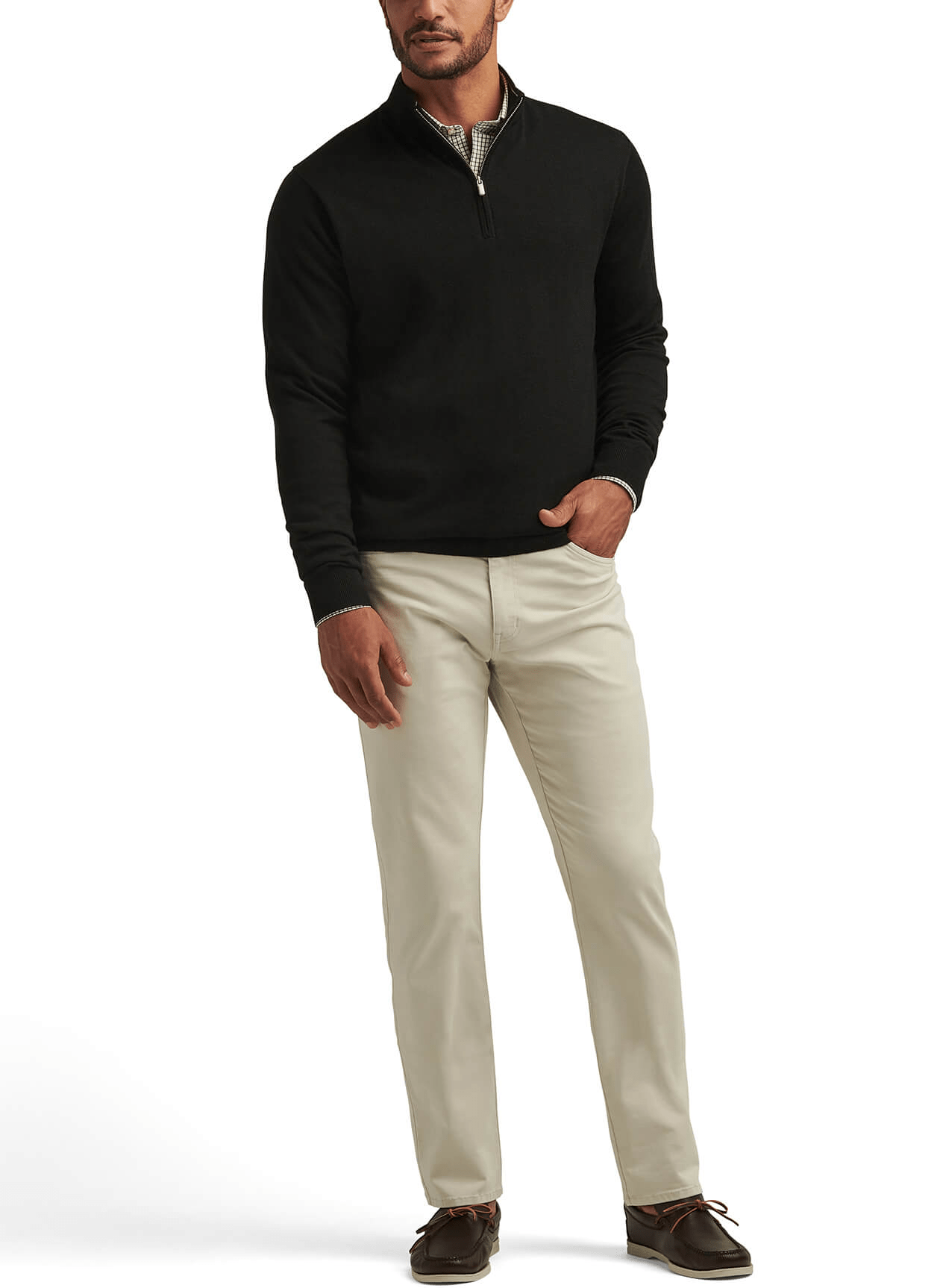 Peter Millar Sweaters Peter Millar - Men's Autumn Crest Quarter-Zip - Black