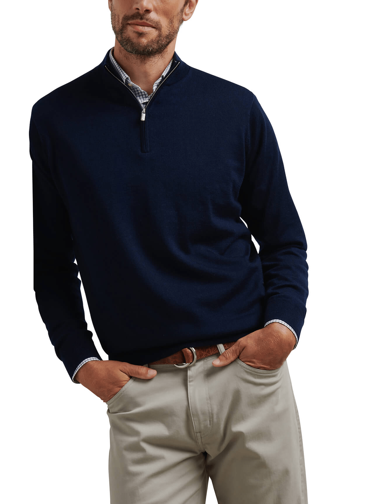 Peter Millar Sweaters Peter Millar - Men's Autumn Crest Quarter-Zip - Navy