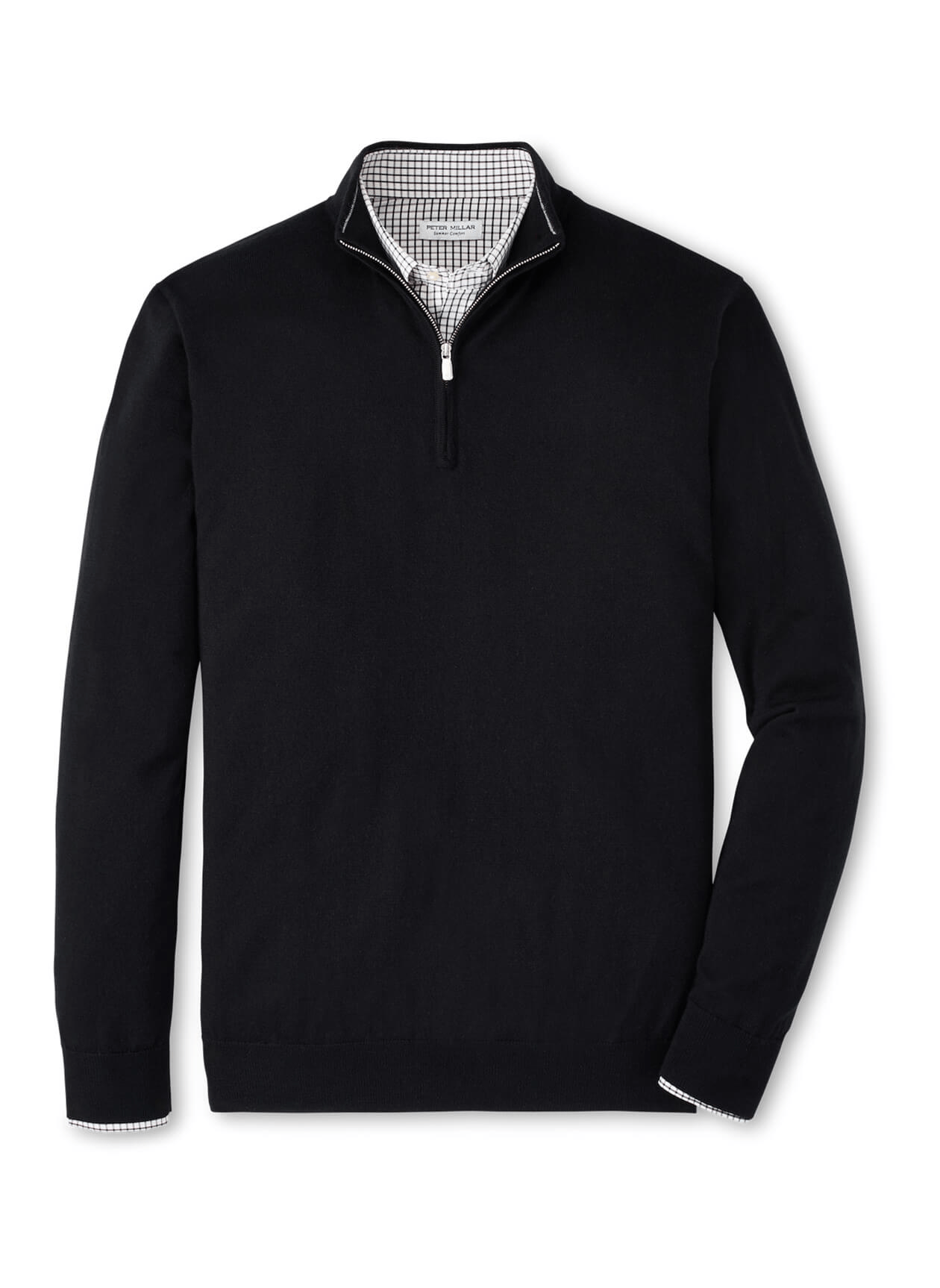 Peter Millar Sweaters S / Black Peter Millar - Men's Autumn Crest Quarter-Zip - Black