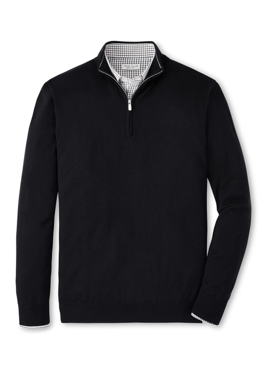 Peter Millar Sweaters S / Black Peter Millar - Men's Autumn Crest Quarter-Zip - Black