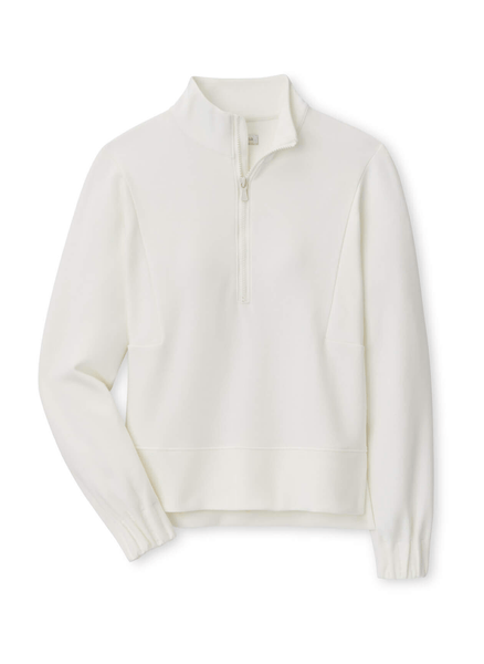 Peter Millar Sweatshirts XS / Soft White Peter Millar - Women's Flora Knit Half-Zip Pullover - Soft White