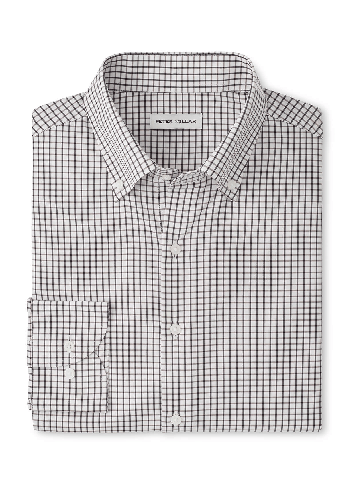 Peter Millar Woven Shirts S / Black Peter Millar - Men's Hanford Performance Twill Sport Shirt