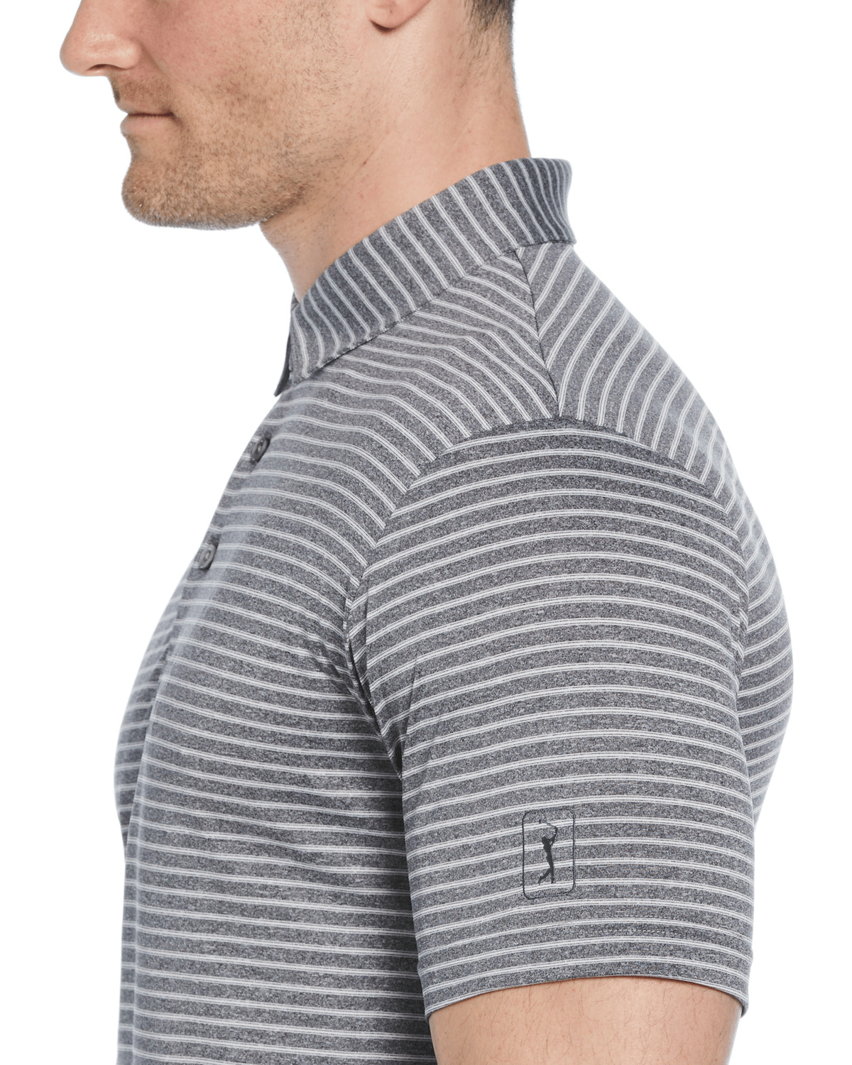 PGA Tour Polos PGA Tour - Men's Heather Stripe Feeder Polo