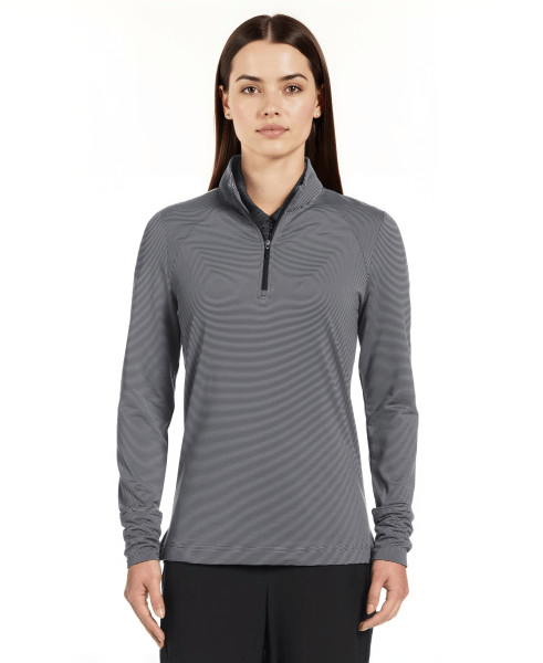 PGA Tour Polos S / Caviar PGA Tour - Women's Feeder Stripe Mock Neck Pullover
