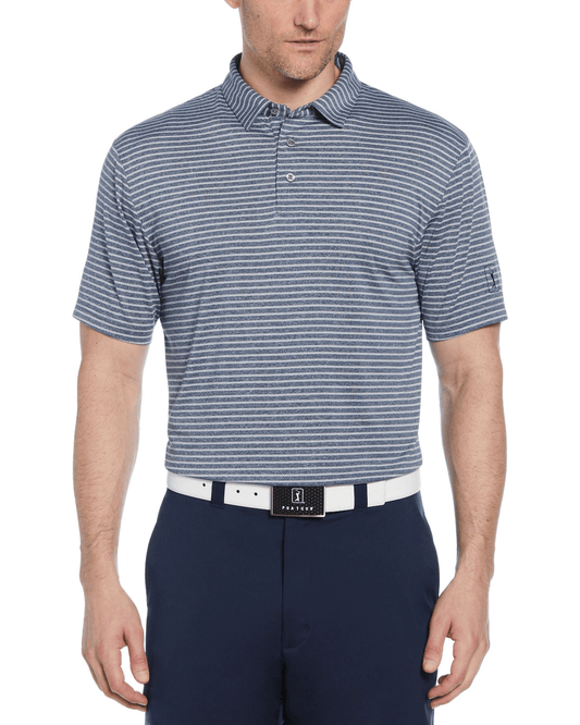 PGA Tour Polos S / Peacoat Heather PGA Tour - Men's Heather Stripe Feeder Polo