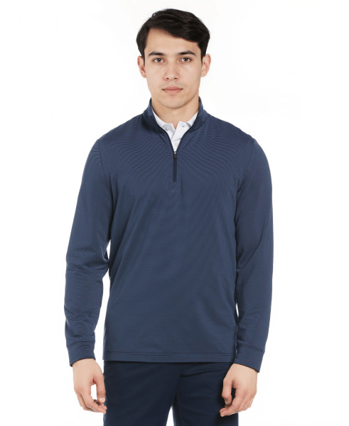 PGA Tour Polos S / Peacoat PGA Tour - Men's Feeder Stripe Mock Neck Pullover