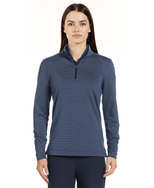 PGA Tour Polos S / Peacoat PGA Tour - Women's Feeder Stripe Mock Neck Pullover