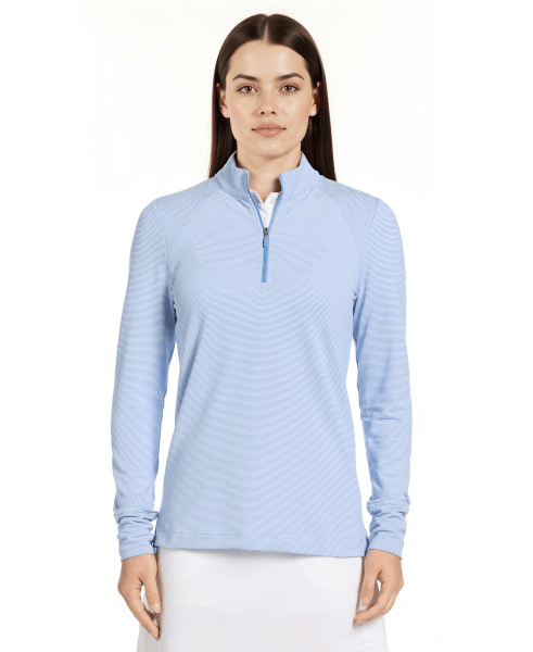 PGA Tour - Women's Feeder Stripe Mock Neck Pullover