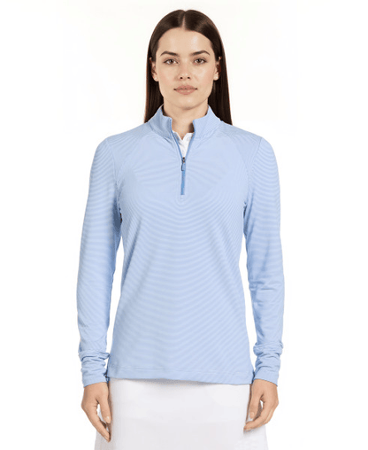 PGA Tour Polos S / Top O The Morning PGA Tour - Women's Feeder Stripe Mock Neck Pullover