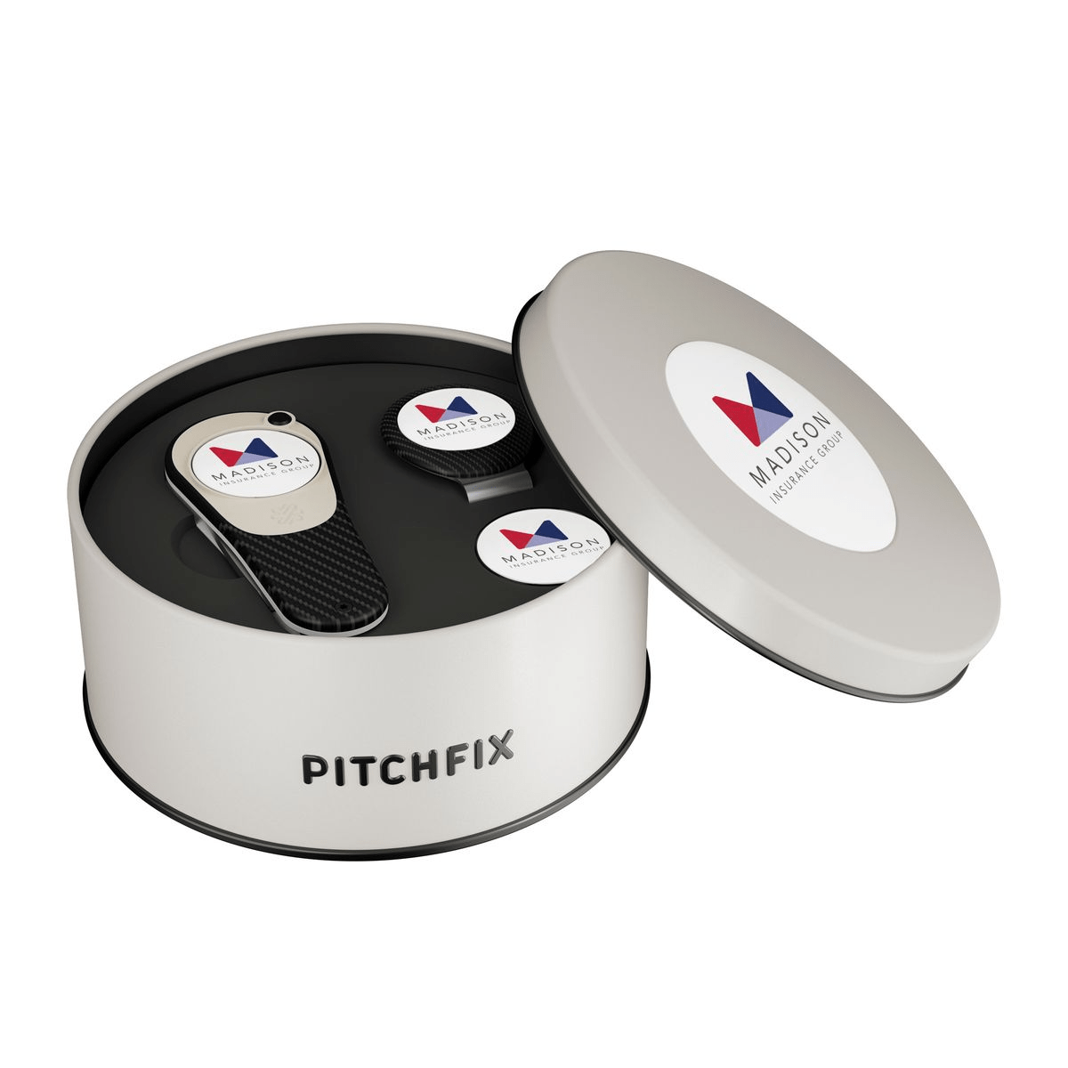 Pitchfix Accessories One Size / Carbon Fiber Pitchfix - Icon Golf Divot Tool Deluxe Gift Set w/ Hat Clip