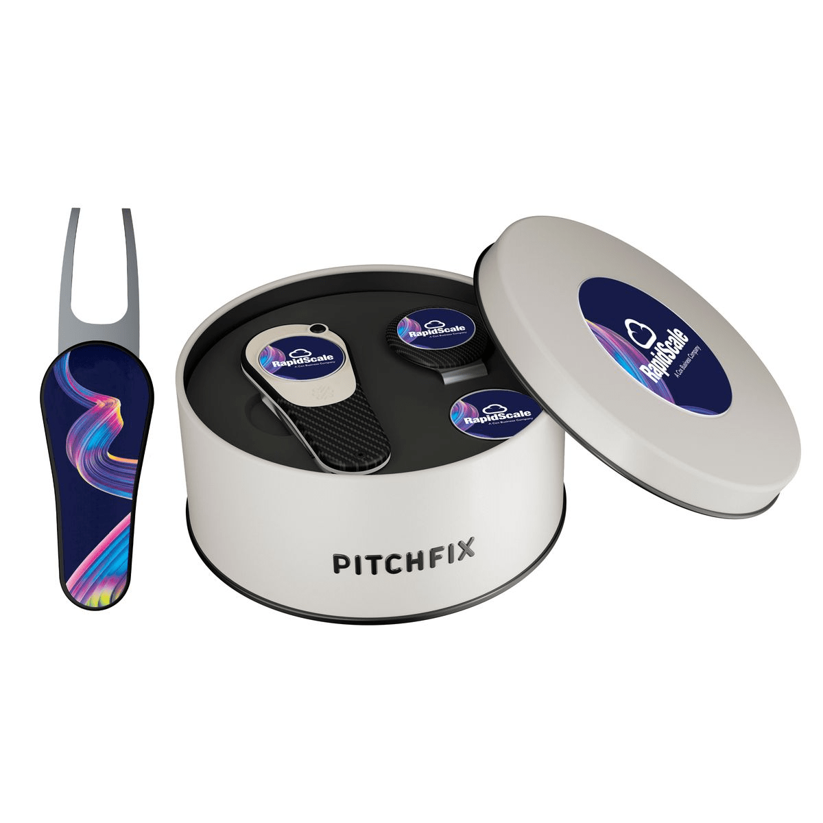 Pitchfix Accessories One Size / Carbon Fiber Pitchfix - XL 2.5 Golf Divot Tool Deluxe Gift Set w/ Hat Clip