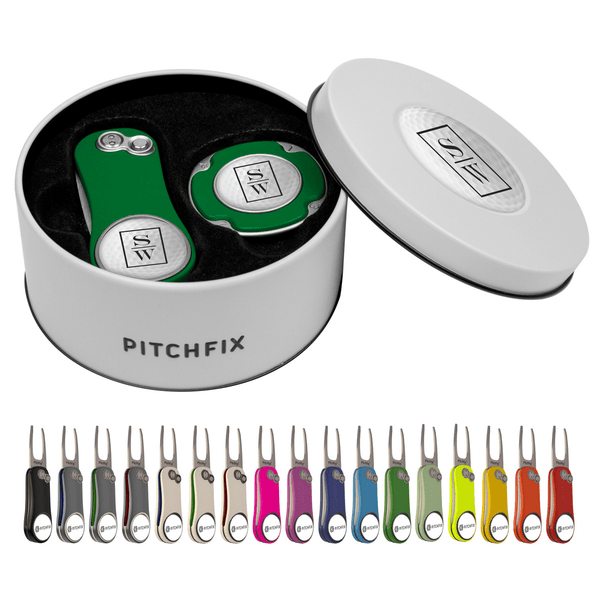 Pitchfix Accessories One Size / Green Pitchfix - Hybrid 2.0 Golf Divot Tool Deluxe Gift Set w/ Multimarker Chip
