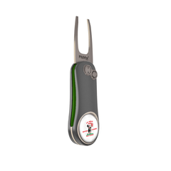 Pitchfix Accessories One Size / Gunmetal/Green Pitchfix - Hybrid 2.0 Golf Divot Tool w/ Custom Ball Marker