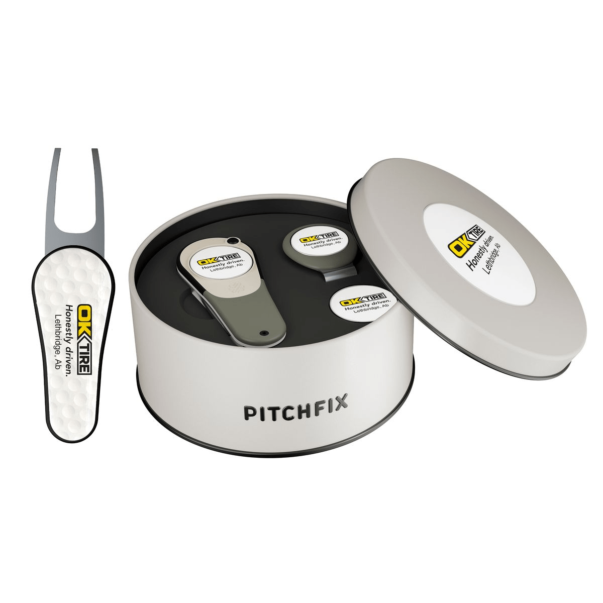 Pitchfix Accessories One Size / Gunmetal Pitchfix - XL 2.5 Golf Divot Tool Deluxe Gift Set w/ Hat Clip