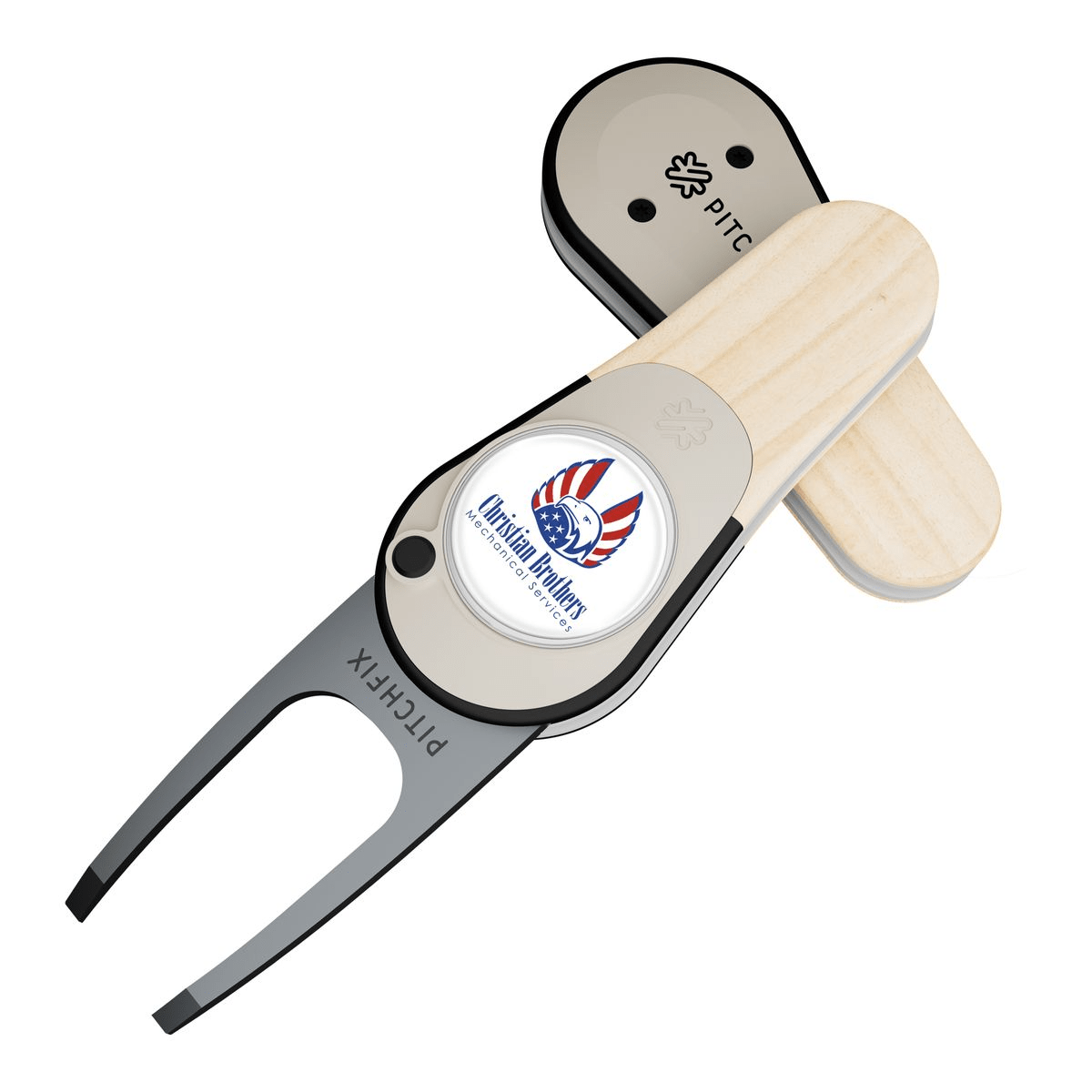 Pitchfix Accessories One Size / Light Ash Pitchfix - Woodie Golf Divot Repair Tool
