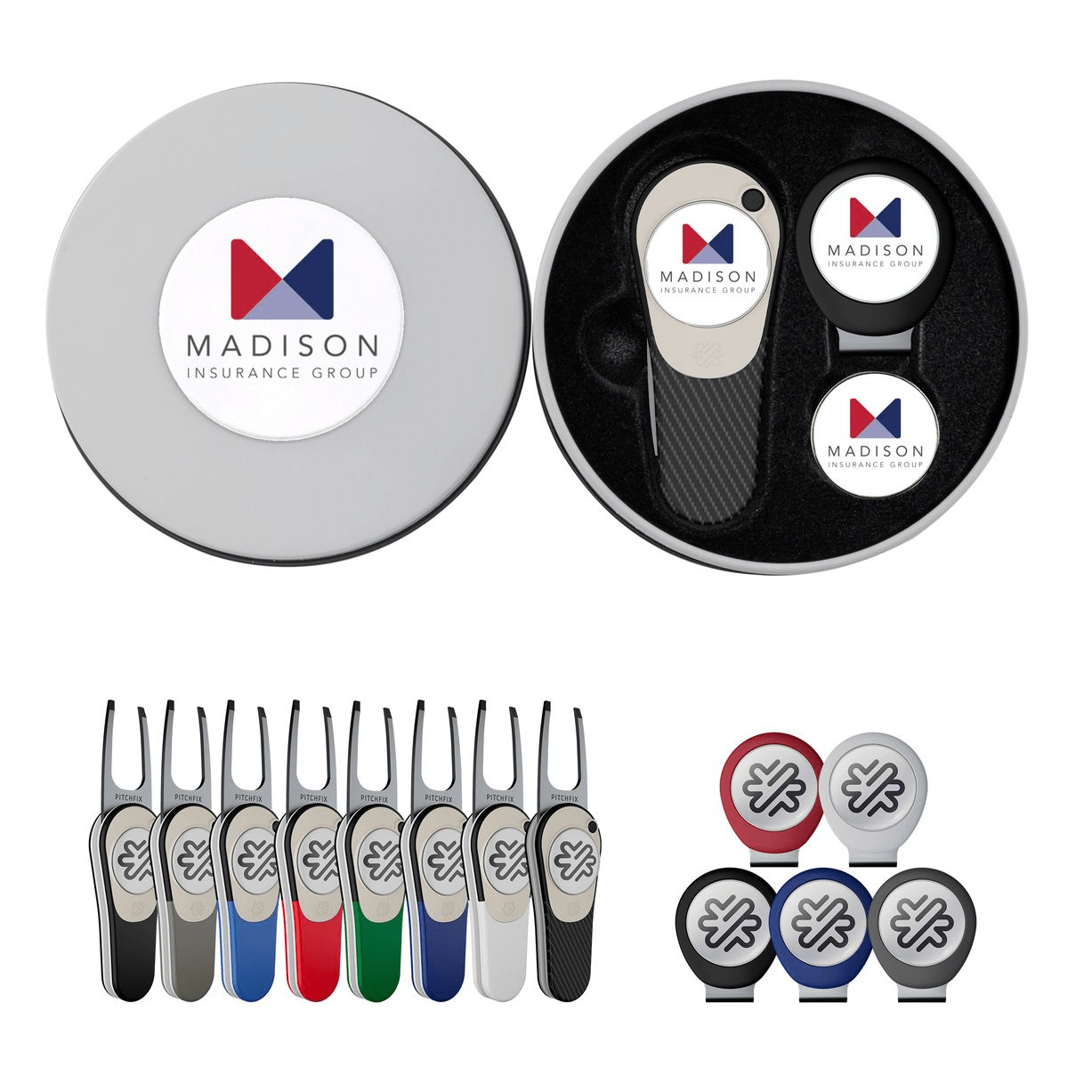Pitchfix Accessories Pitchfix - Icon Golf Divot Tool Deluxe Gift Set w/ Hat Clip