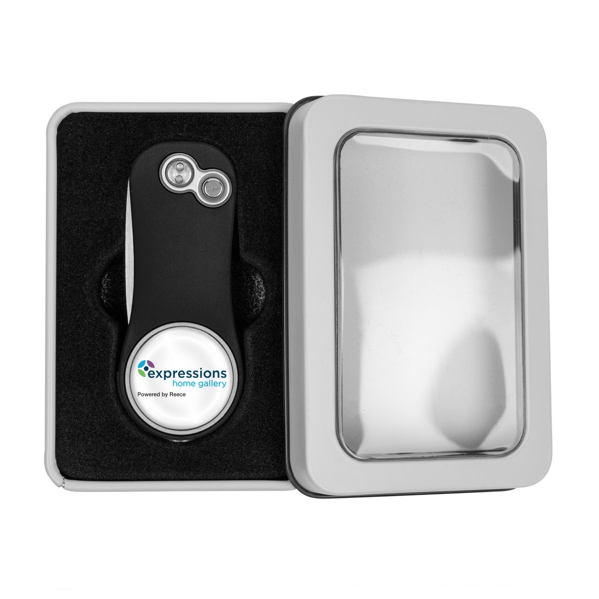 Pitchfix Golf Accessories One Size / Black Pitchfix - Hybrid 2.0 Golf Divot Tool w/ Window Tin