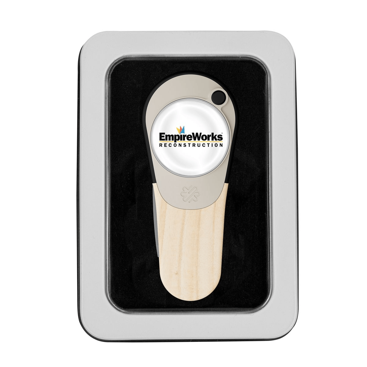 Pitchfix Golf Accessories One Size / Light Ash Pitchfix - Woodie Golf Divot Repair Tool w/ Window Tin