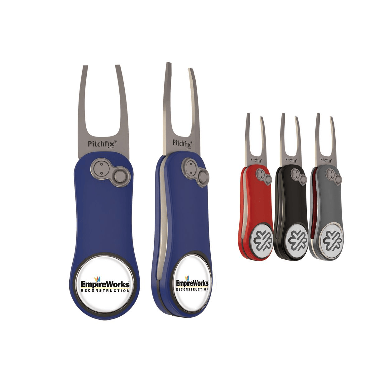 Pitchfix Golf Accessories Pitchfix - Hybrid 2.0 Golf Divot Tool w/ Custom Ball Marker