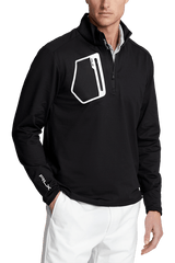 Polo Ralph Lauren Layering S / Polo Black Polo Ralph Lauren - Brushed Back Tech Jersey 1/4-Zip w/ Reflective Pocket