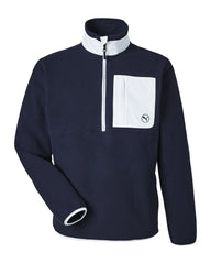 Puma Golf Layering S / Deep Navy/White Glow Puma - Men's Fleece Quarter-Zip