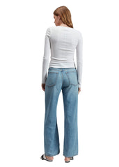 rag & bone Knit Top rag & bone - Women's Long Sleeve Knit Rib Henley