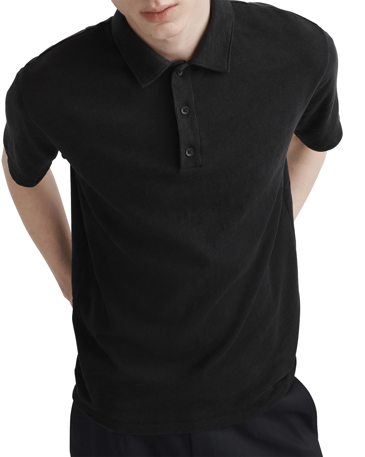 rag & bone Polos XS / Black rag & bone - Men's Classic Flame Polo