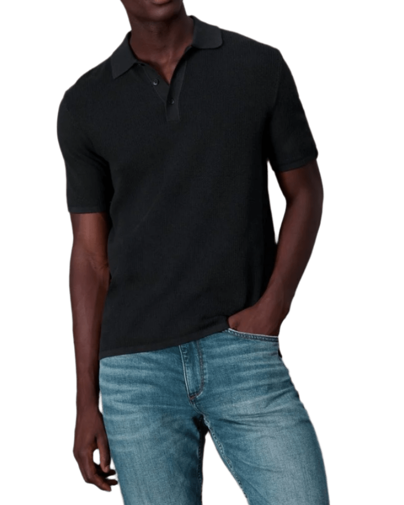 rag & bone Polos XS / Black rag & bone - Men's Harvey Knit Polo