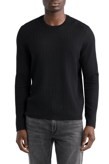 rag & bone Sweaters S / Black rag & bone - Men's Harvey Rib Long Sleeve Crew