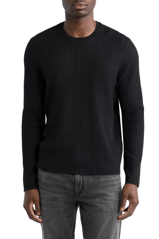rag & bone Sweaters S / Black rag & bone - Men's Harvey Rib Long Sleeve Crew