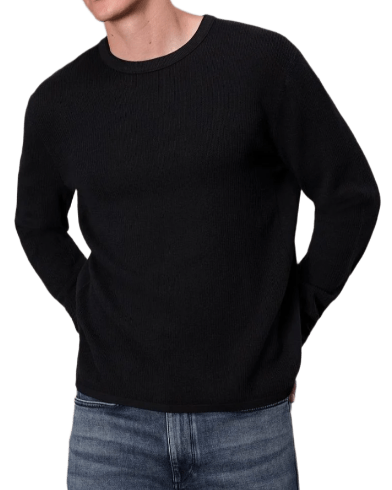 rag & bone T-shirts XS / Black/Black rag & bone - Men's Harvey Long Sleeve Crew