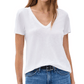 rag & bone T-Shirts XXS / Bright White rag & bone - Women's The Slub Vee