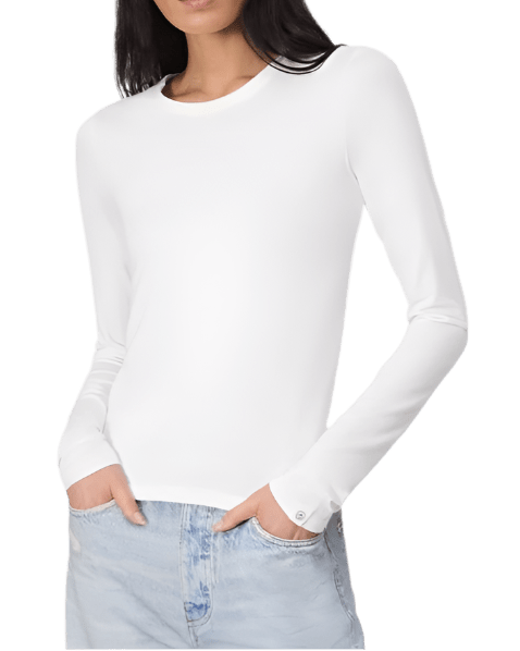 rag & bone T-shirts XXS / White rag & bone - Women's Luca Slim Long Sleeve Tee